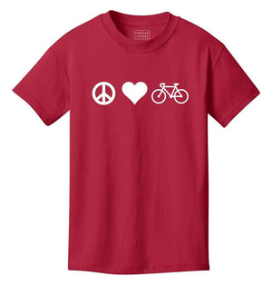 Youth T-shirt - Peace Love Bicycles Kid's