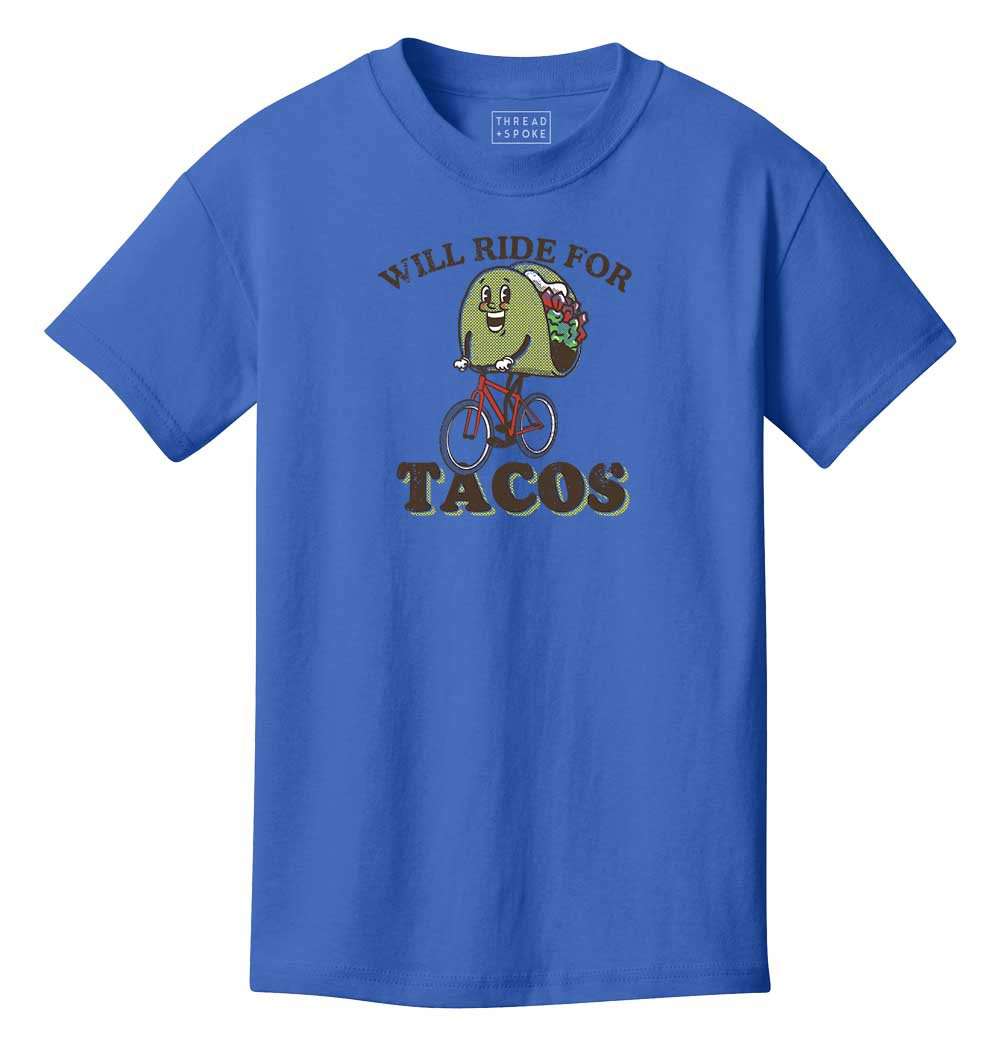 Youth T-shirt - Will Ride For Tacos Kid's