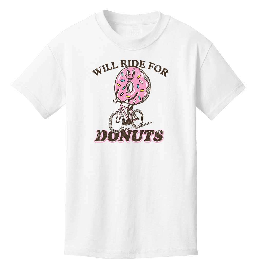 Youth T-shirt - Will Ride For Donuts Kid's