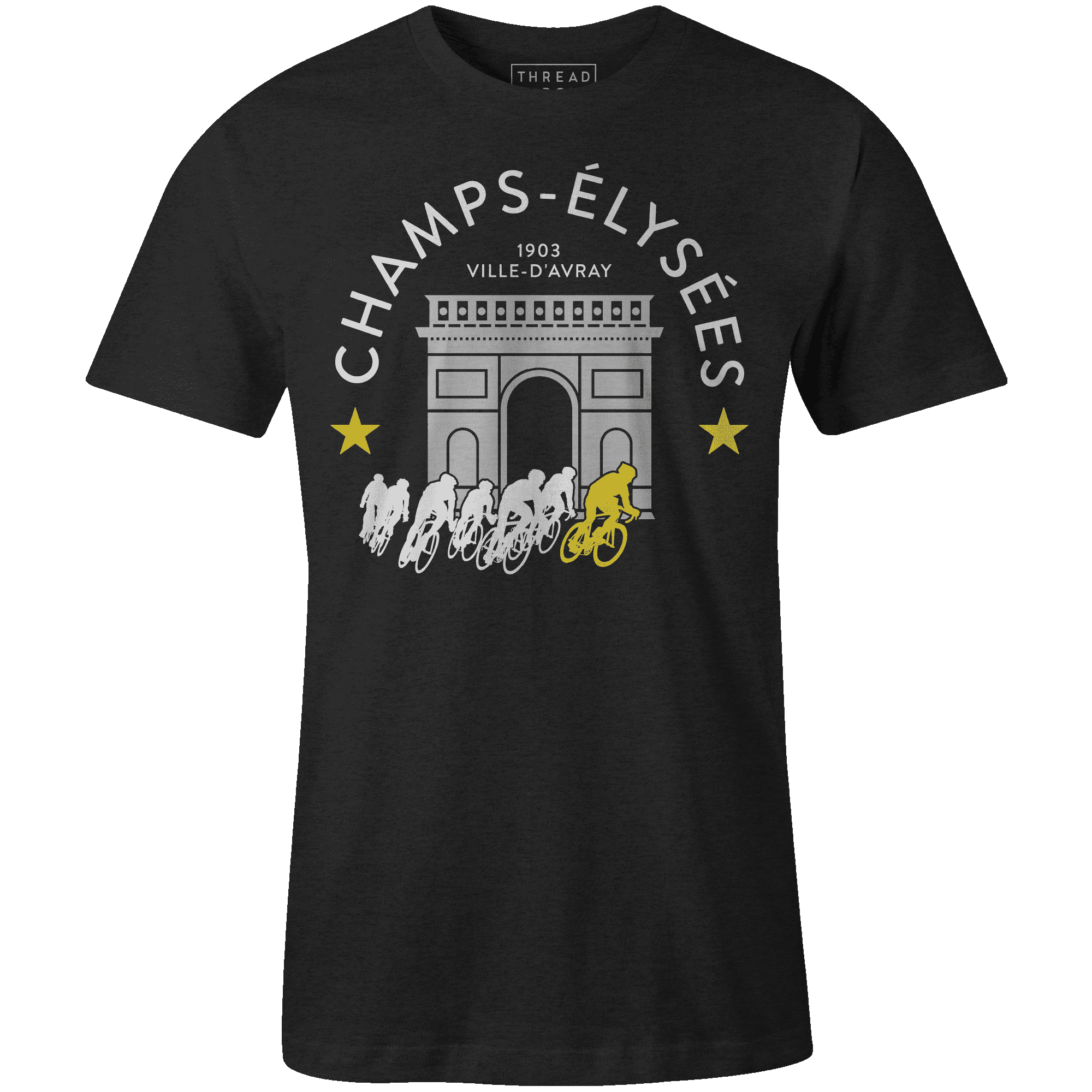 Thread Spoke Champs Elysees Tee Men s Unisex Charcoal Grey XXL