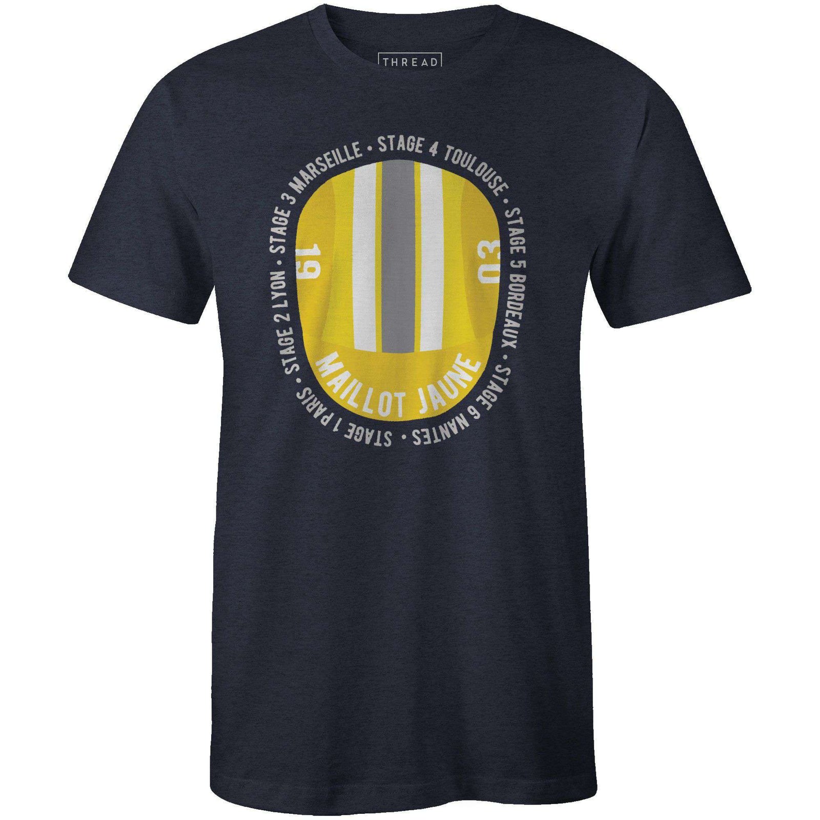 Maillot Jaune CapThread+Spoke - THREAD+SPOKE | MTB APPAREL | ROAD BIKING T-SHIRTS | BICYCLE T SHIRTS |