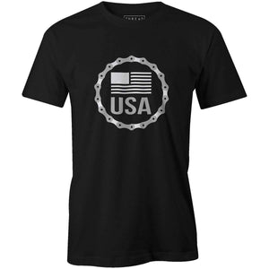 USA BadgeKimball Henneman - THREAD+SPOKE | MTB APPAREL | ROAD BIKING T-SHIRTS | BICYCLE T SHIRTS |