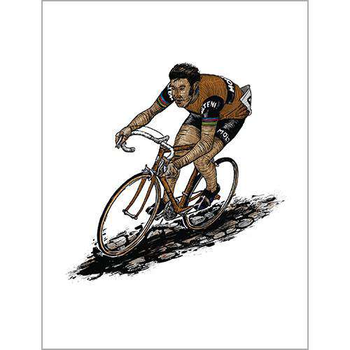 Merckx Cobble PosterThread+Spoke - THREAD+SPOKE | MTB APPAREL | ROAD BIKING T-SHIRTS | BICYCLE T SHIRTS |