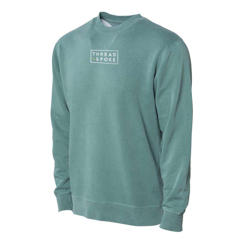 T+S Logo Crewneck Sweater Alpine GreenThread+Spoke - THREAD+SPOKE | MTB APPAREL | ROAD BIKING T-SHIRTS | BICYCLE T SHIRTS |