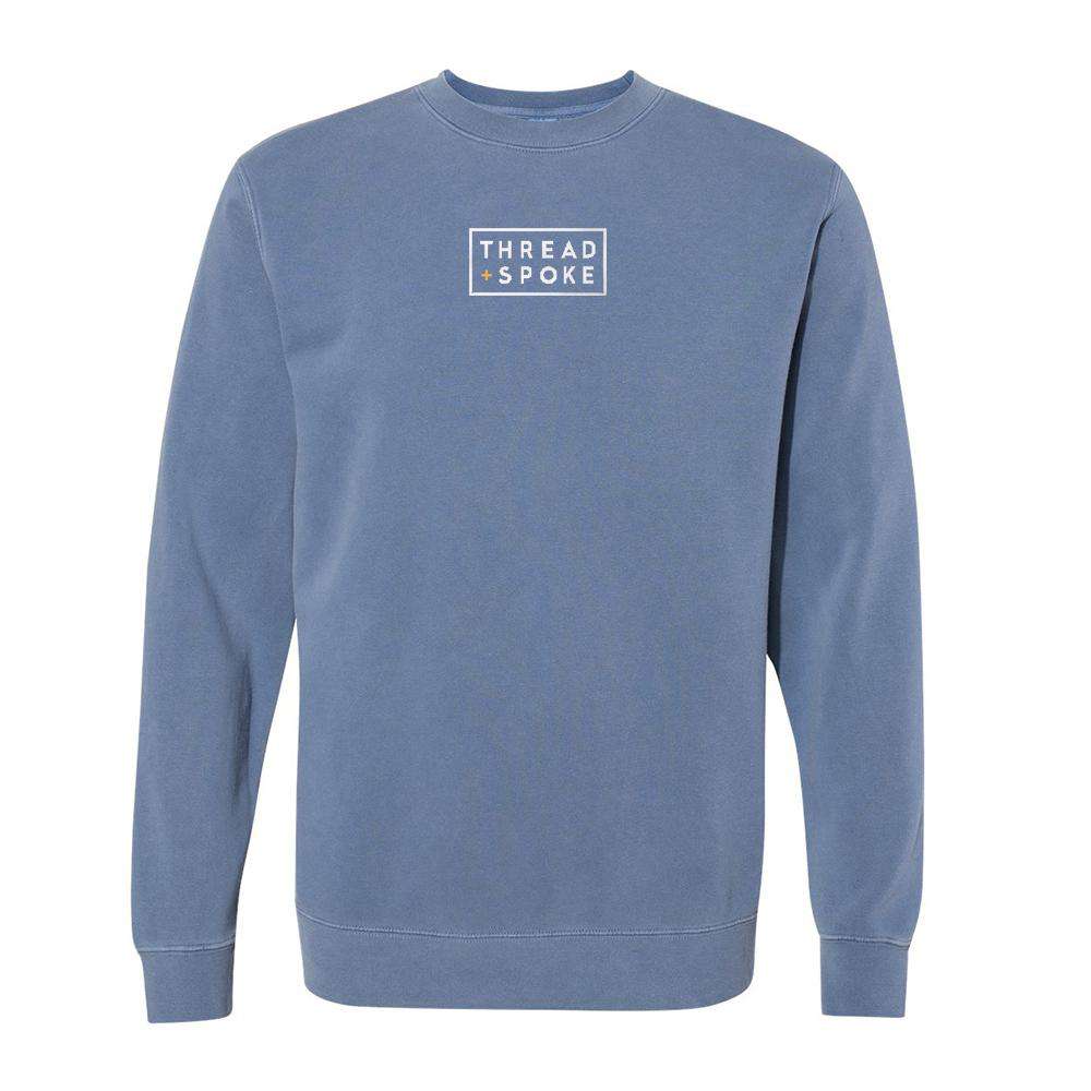 T+S Logo Crewneck Sweater Slate Blue THREAD+SPOKE