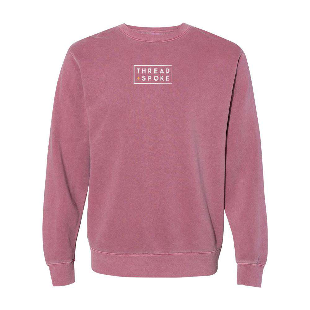 T+S Logo Crewneck Sweater MaroonThread+Spoke - THREAD+SPOKE | MTB APPAREL | ROAD BIKING T-SHIRTS | BICYCLE T SHIRTS |