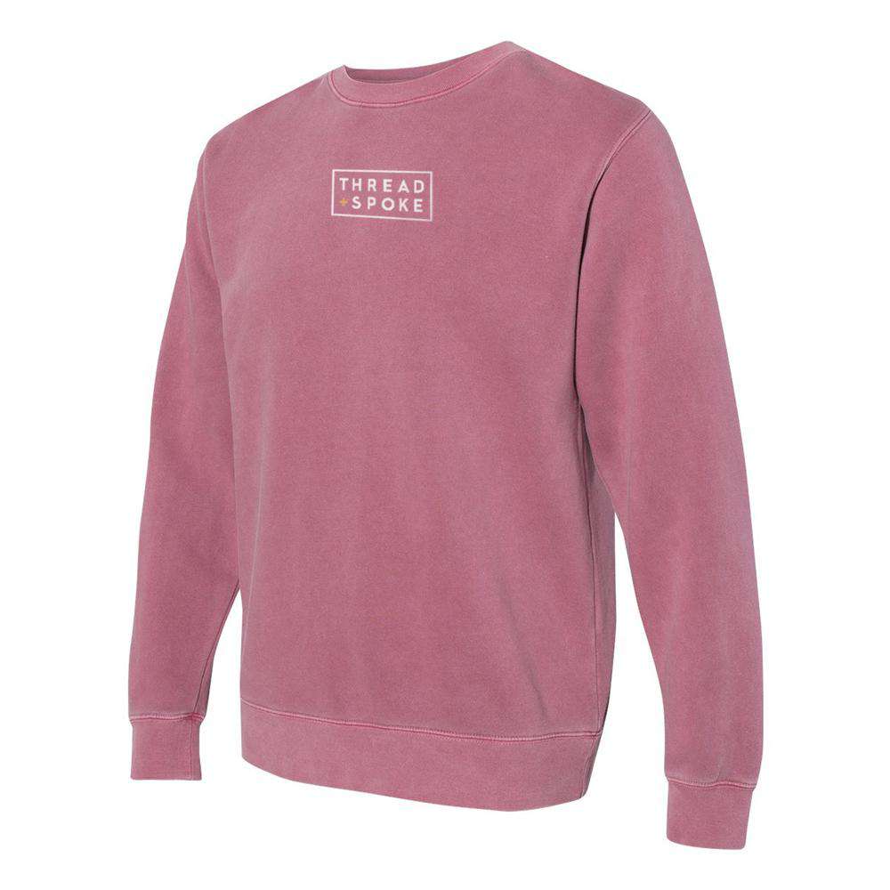T+S Logo Crewneck Sweater MaroonThread+Spoke - THREAD+SPOKE | MTB APPAREL | ROAD BIKING T-SHIRTS | BICYCLE T SHIRTS |
