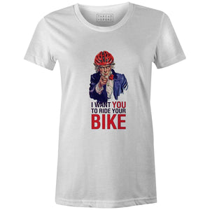 I Want You to Ride Your Bike Women'sThread+Spoke - THREAD+SPOKE | MTB APPAREL | ROAD BIKING T-SHIRTS | BICYCLE T SHIRTS |