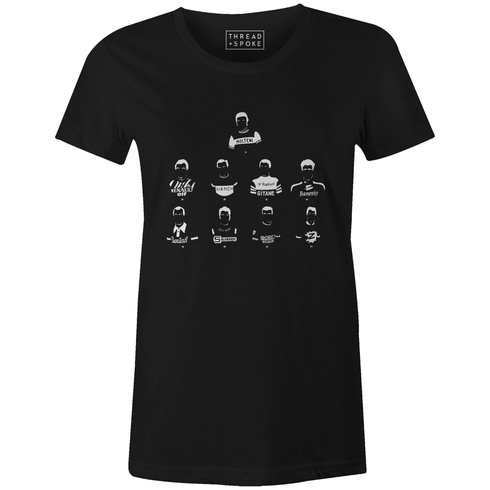 Legends of France Women'sBICI - THREAD+SPOKE | MTB APPAREL | ROAD BIKING T-SHIRTS | BICYCLE T SHIRTS |