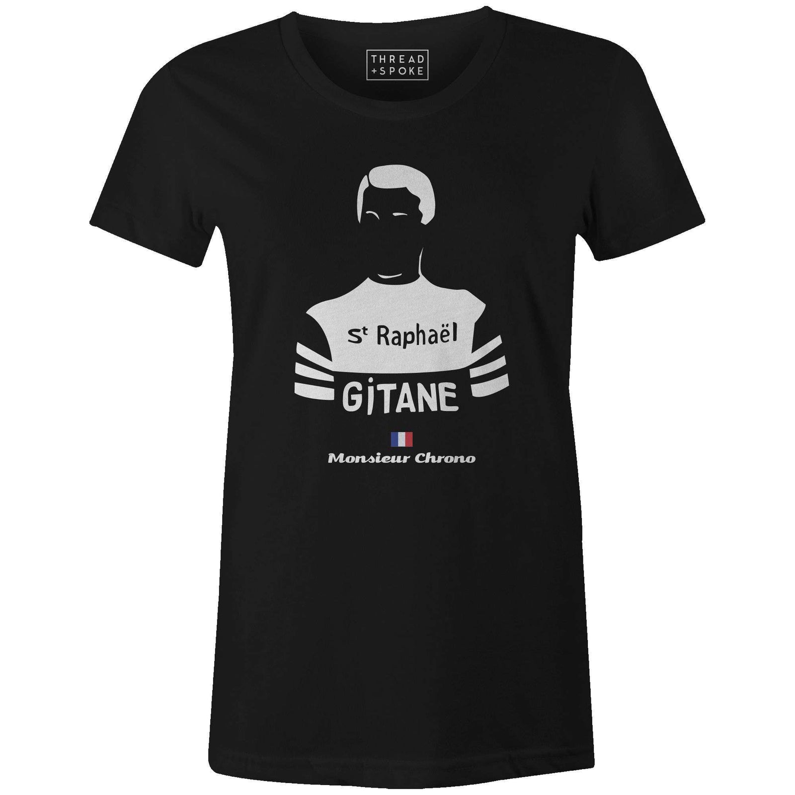 Monsieur Chrono Women'sBICI - THREAD+SPOKE | MTB APPAREL | ROAD BIKING T-SHIRTS | BICYCLE T SHIRTS |