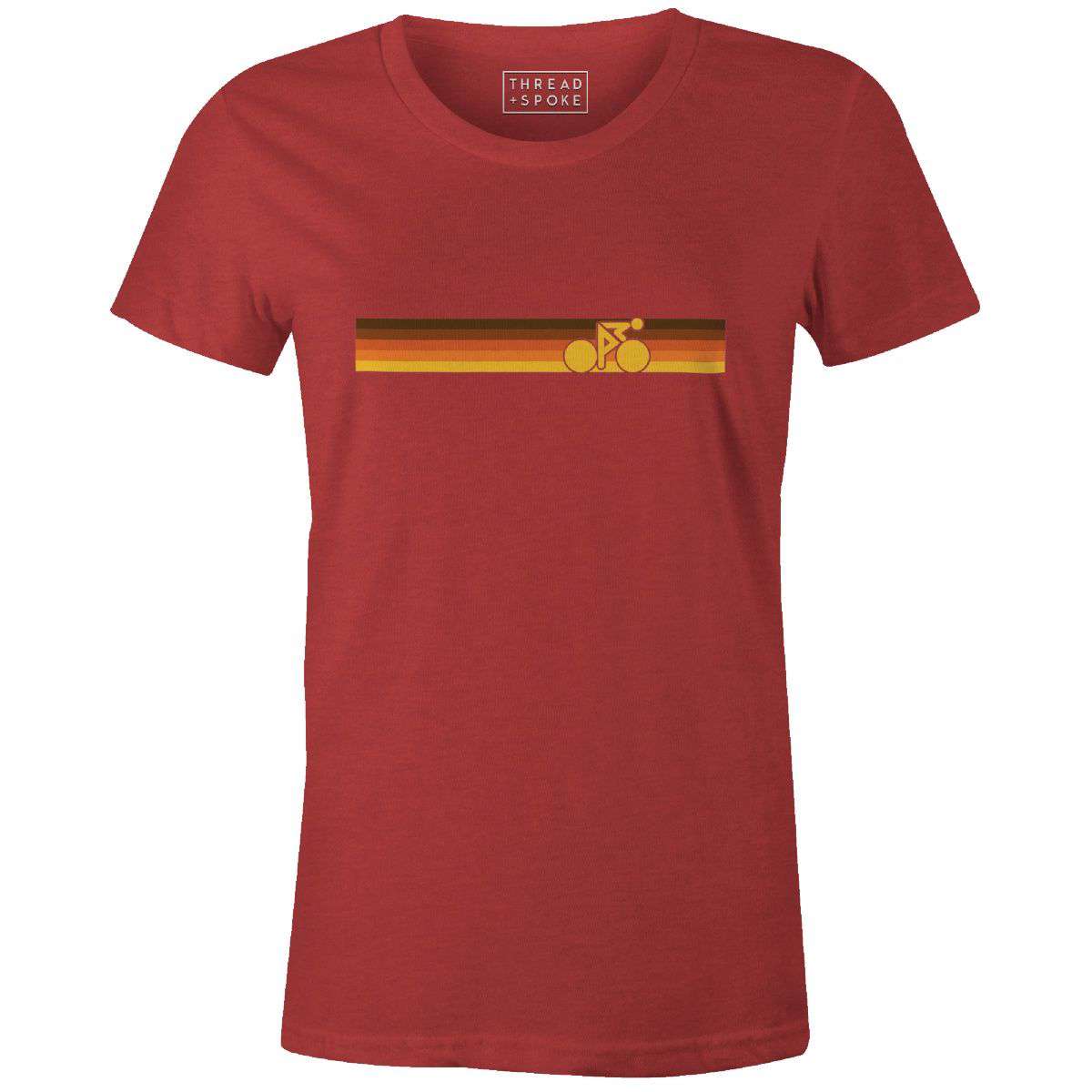 Rainbow Biker Vintage Brown Women'sThread+Spoke - THREAD+SPOKE | MTB APPAREL | ROAD BIKING T-SHIRTS | BICYCLE T SHIRTS |