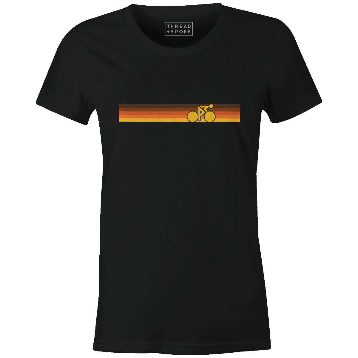 Rainbow Biker Vintage Brown Women'sThread+Spoke - THREAD+SPOKE | MTB APPAREL | ROAD BIKING T-SHIRTS | BICYCLE T SHIRTS |