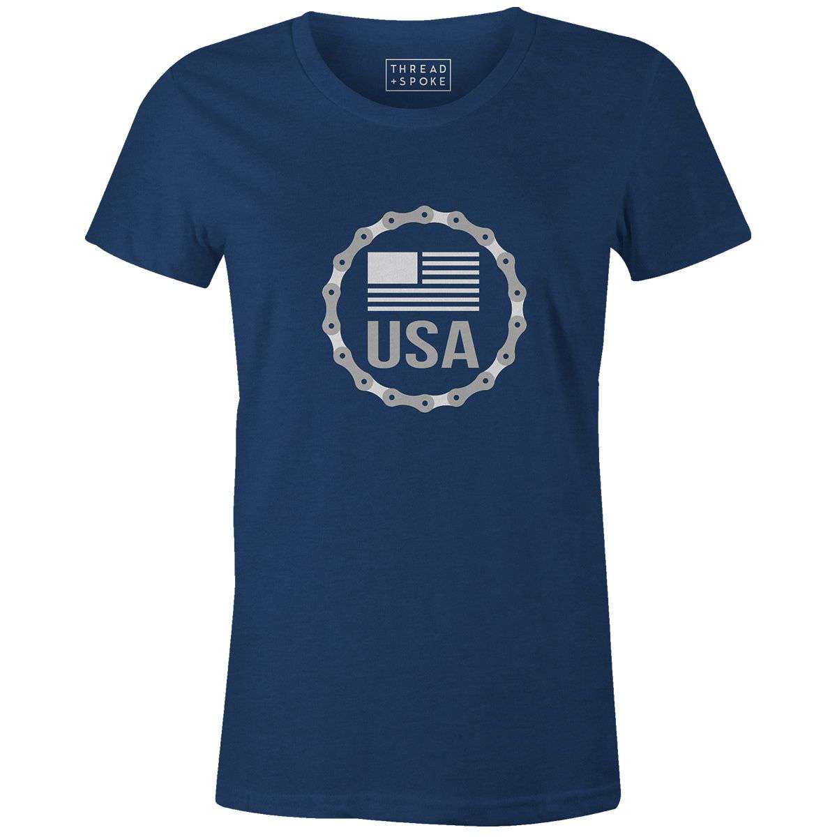 USA Badge Women'sKimball Henneman - THREAD+SPOKE | MTB APPAREL | ROAD BIKING T-SHIRTS | BICYCLE T SHIRTS |